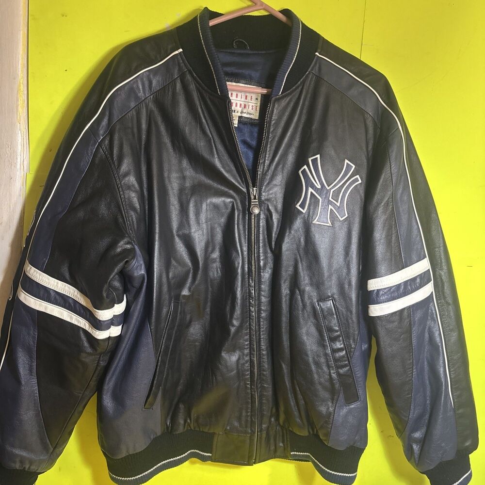 Vintage New York Yankees MLB G-III Carl Banks Menʼs M Leather Varsity Jacket
